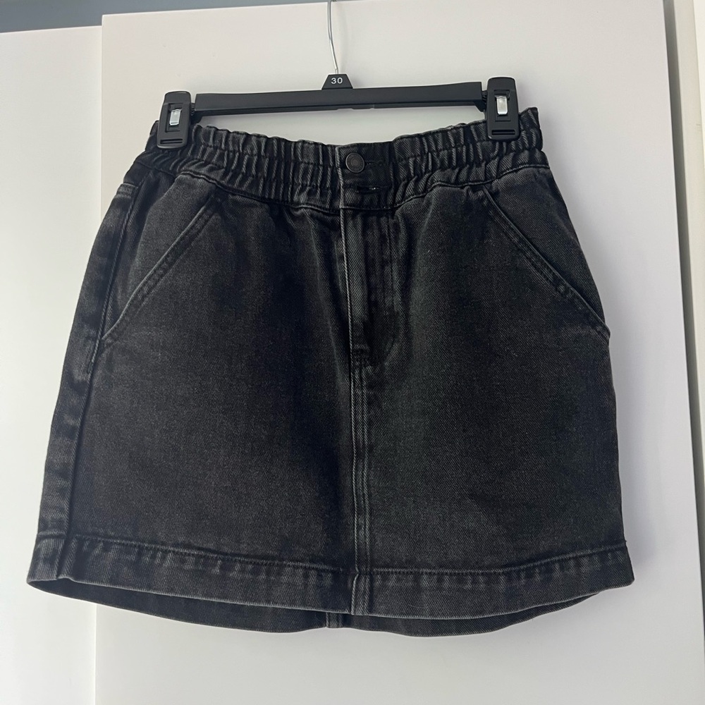 Black Jean Skirt